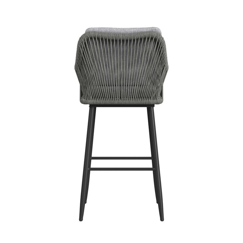 Bayhill Barstool with Grey Fabric in Black (2 Per Carton)