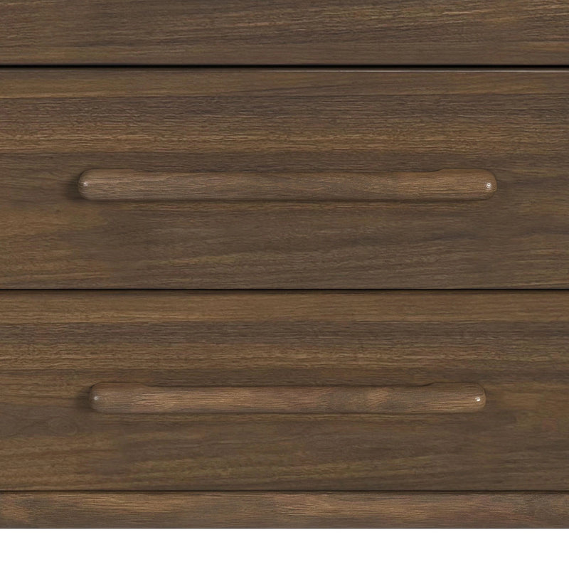 Brisbane UPH Bedroom Set with Boucle Beige and LED in Brown