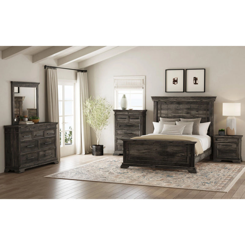 Park Ridge Panel Bed in Charcoal