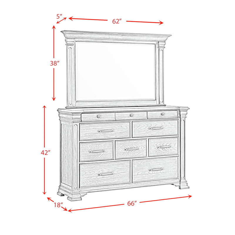 Kings Court Dresser & Mirror