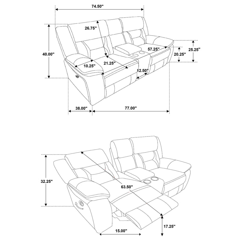 Greer Reclining Glider Loveseat