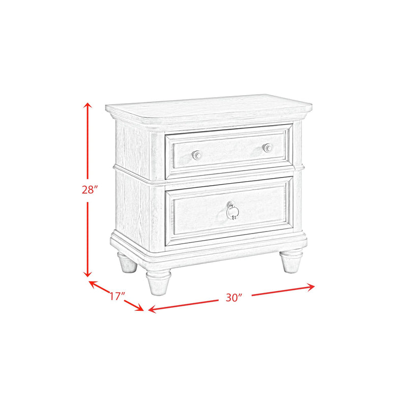 Whit-Ash Panel Bedroom Set in Light Grey
