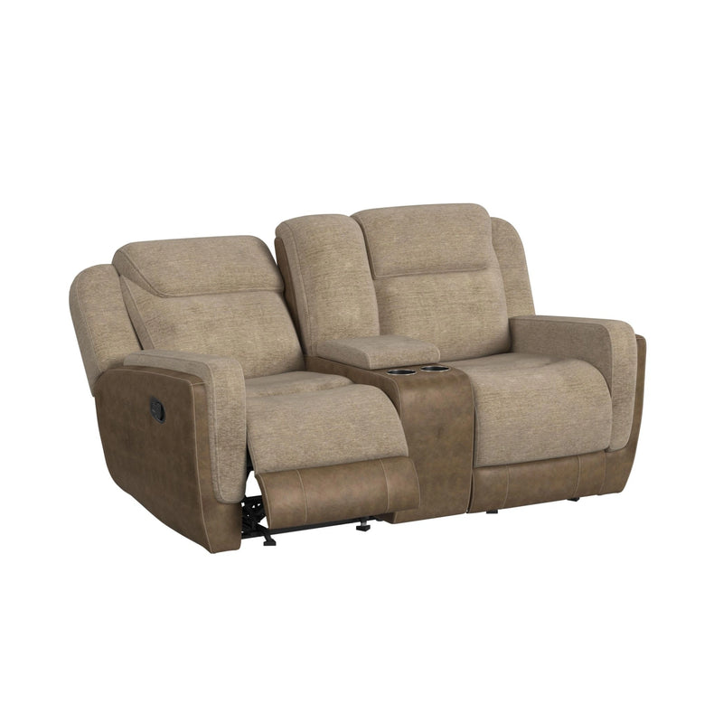 Hornet Motion Glider Loveseat with Console