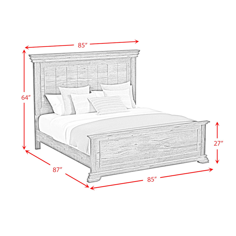 Park Ridge Bedroom Set with 2 Nightstands in Charcoal