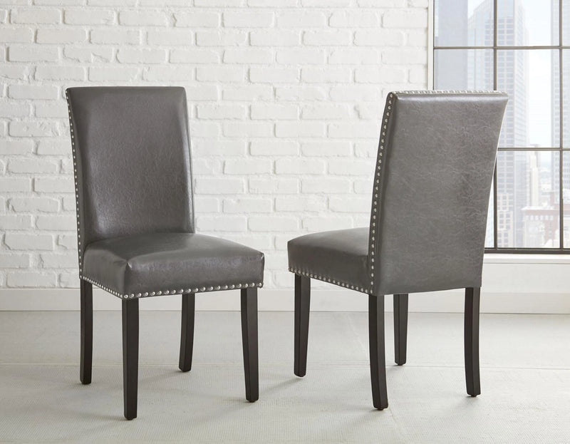 Steve Silver Verano Side Chair in Gray (Set of 2)