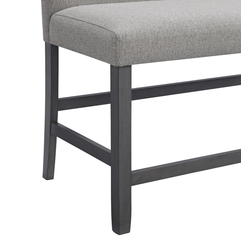 Seneca Counter 3PC Corner Bench with Grey Fabric