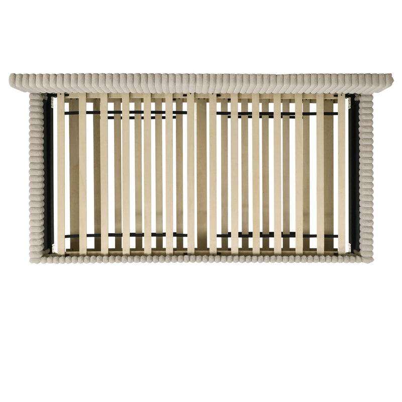 Arden Twin Daybed with Trundle in Corduroy Beige