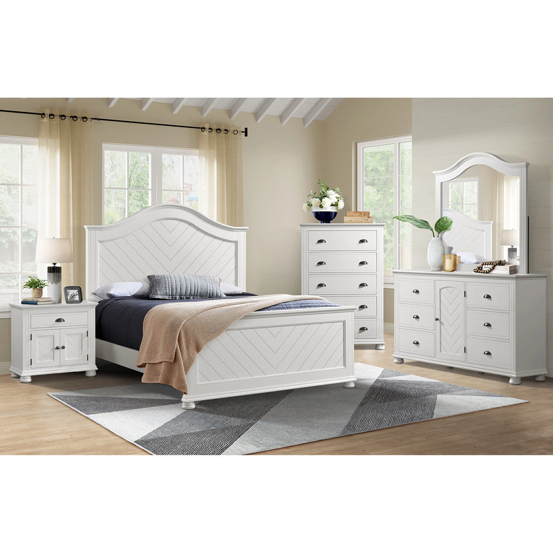 Kona Panel Bed in White