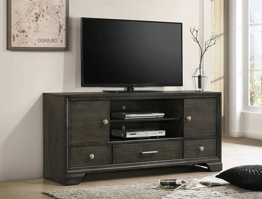 Crown Mark Furniture Jaymes 3 Drawer TV Stand in Gray image
