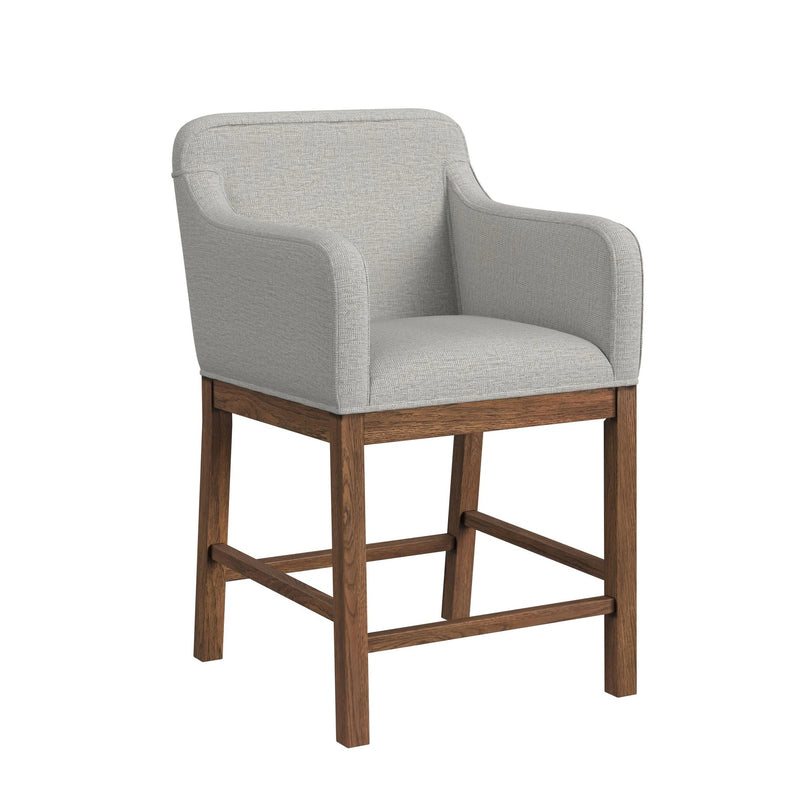 Glinda UPH Chair with Light Grey Fabric in Brown (2 Per Carton)