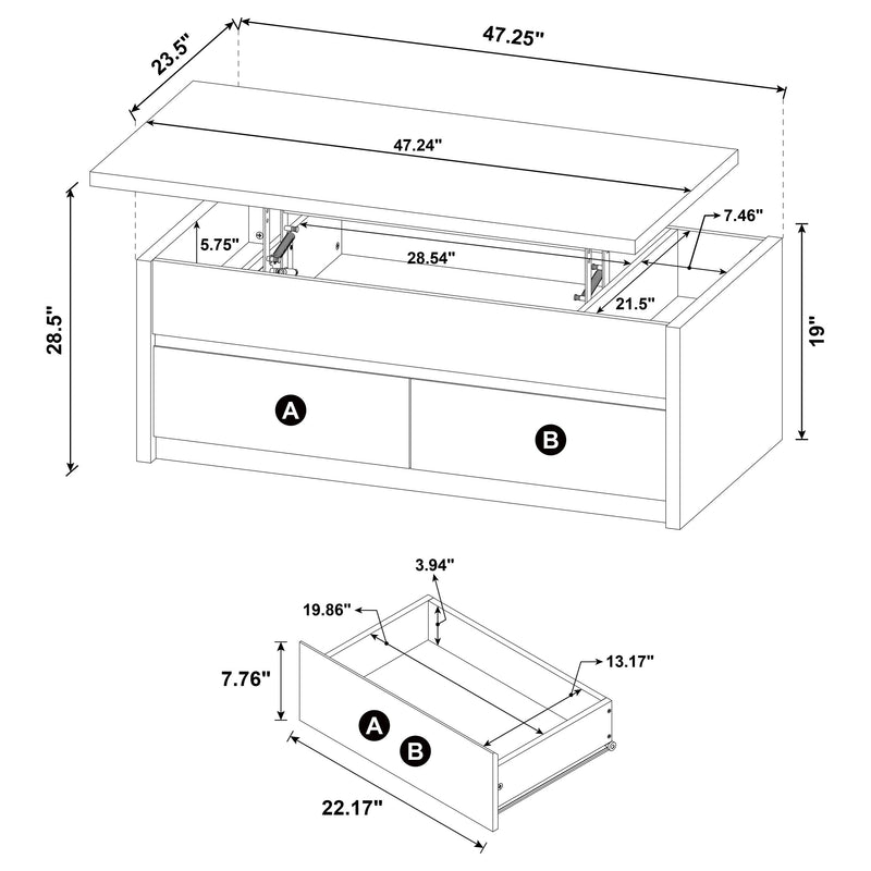 Knapp Lift-Top Coffee Table