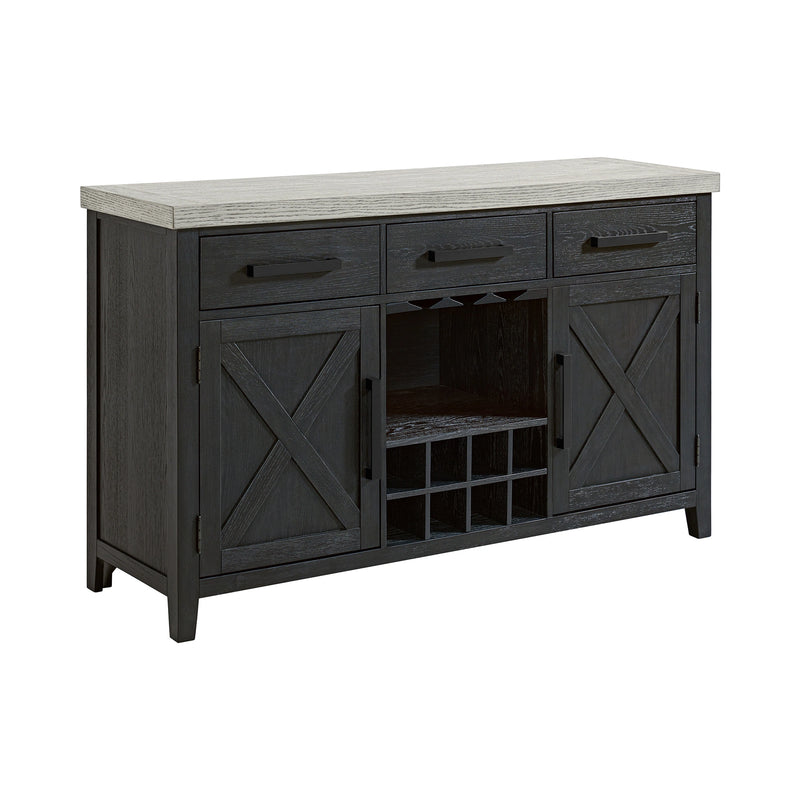 Axel Server in Light Grey and Espresso