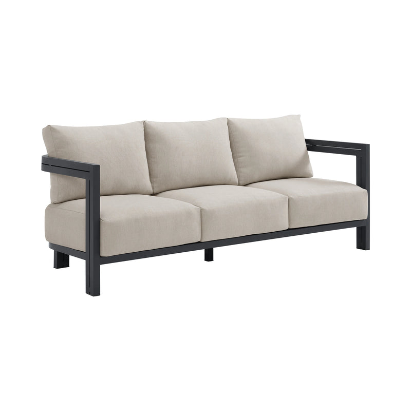 Playa Sofa - Dark Grey and Olefin Beige with 2 Pillows
