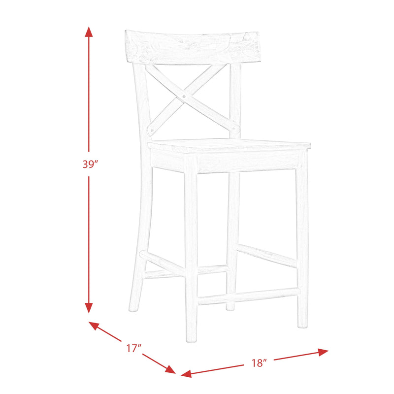 (D210-22C) Coronado- 24'' Counter Stool- Chocolate
