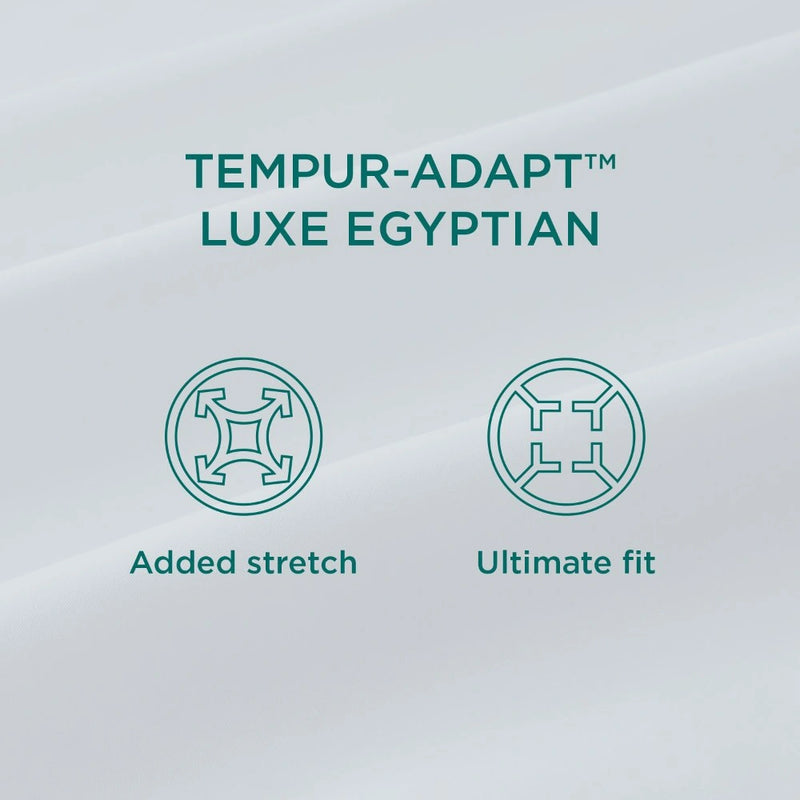 TEMPUR-Adapt Luxe Egyptian Cotton Sheets - White