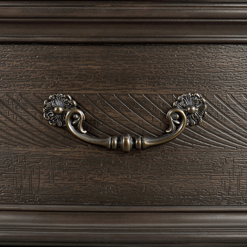 Brunswick 2-Drawer Nightstand with USB in Mahogany