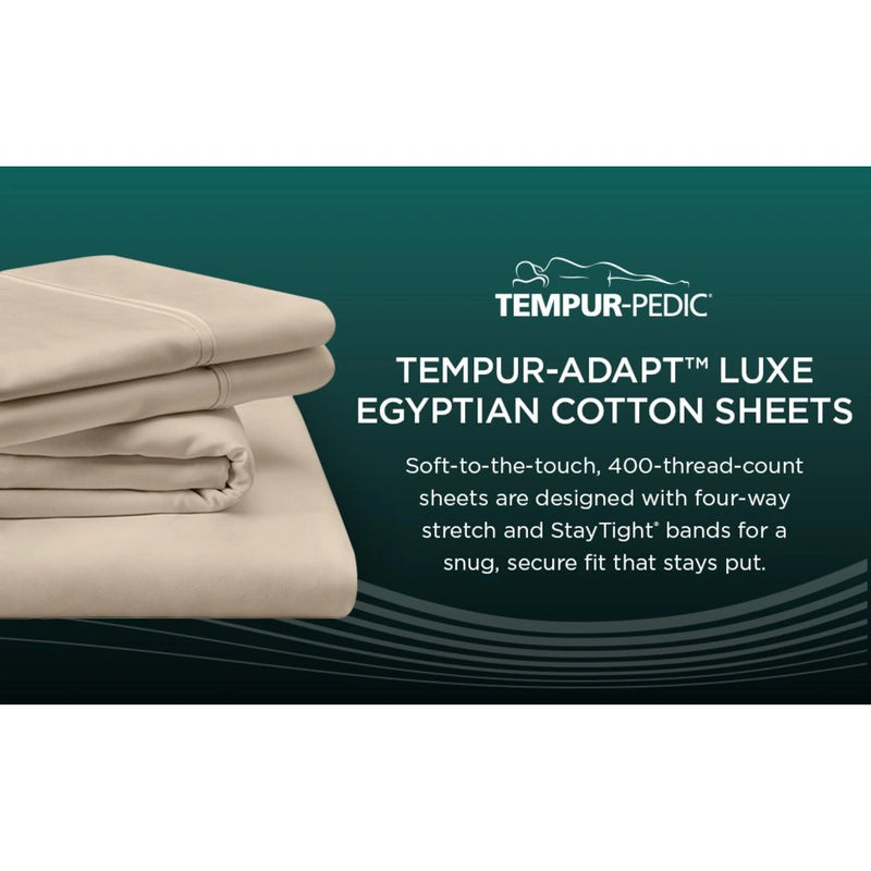TEMPUR Luxe Egyptian Cotton Pillowcase Set White