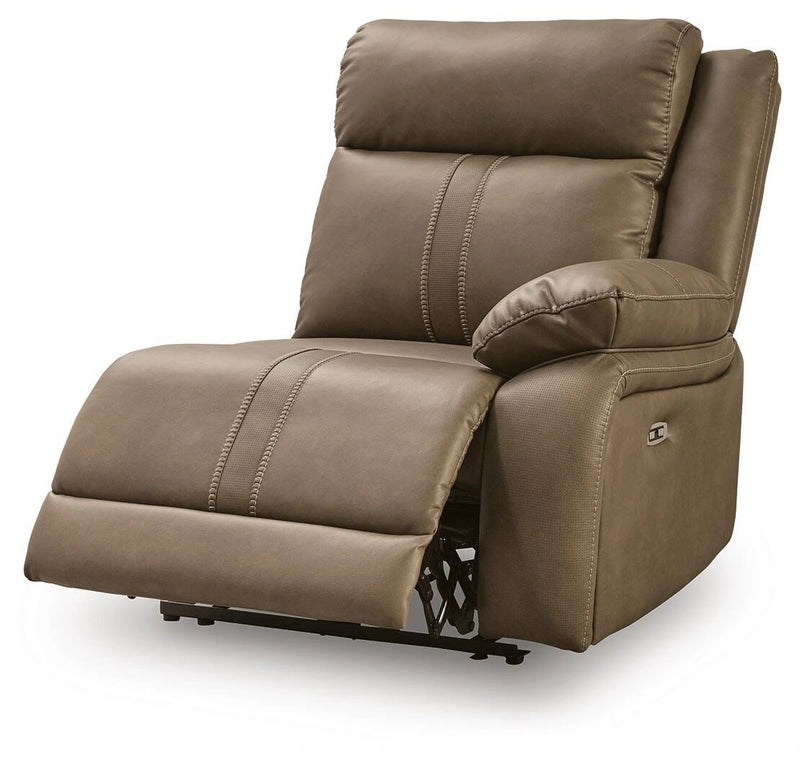 Max-Media Power Reclining Sectional Loveseat with Audio Console