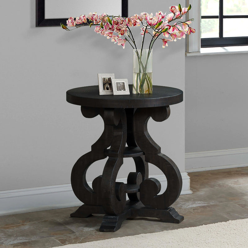 Stone Occasional Side Table With PU Base