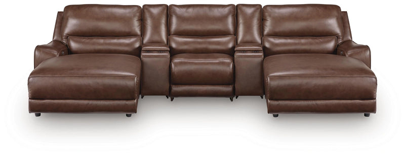 Silverbrooke Reclining Sectional with Double Chaise and Storage Consoles