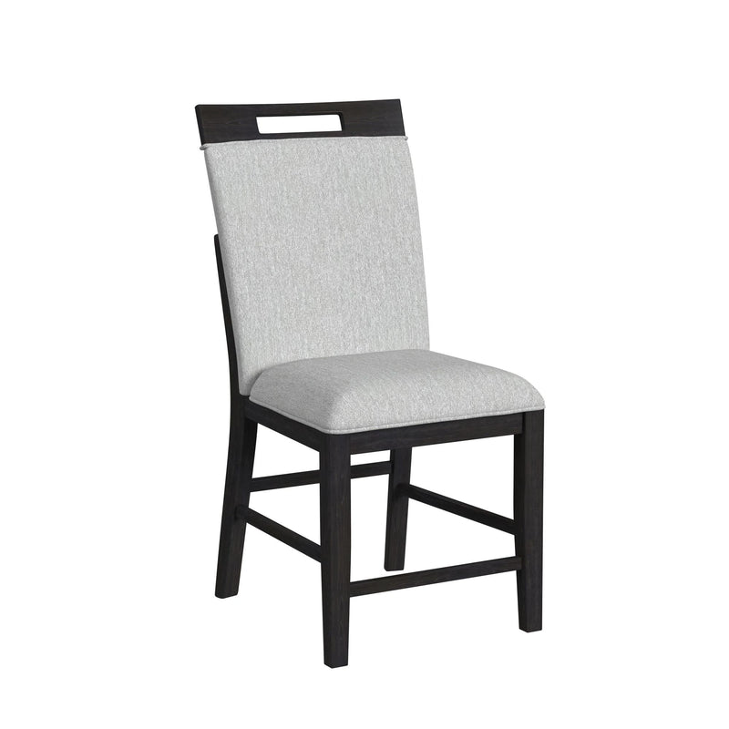 Transcend Side Chair with Light Grey Fabric in Charcoal (2 Per Carton)