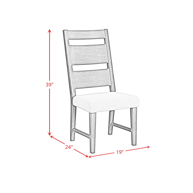 Jemma Wood Back Dining Side Chair with Beige Linen in Dark Espresso (2 Per Carton)