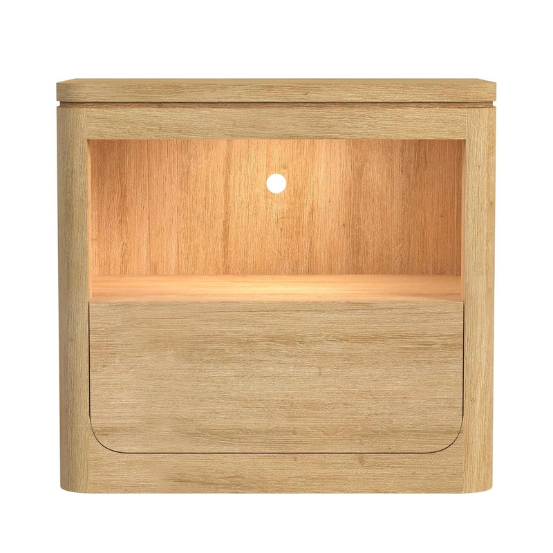 Rosalie Nightstand with USB & LED