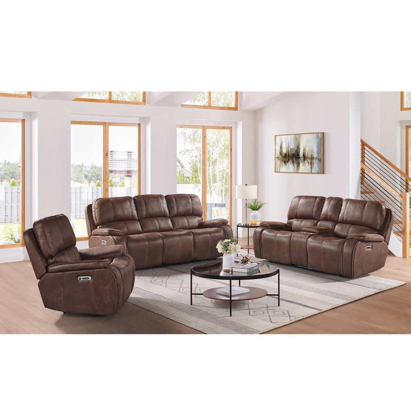 Atlantis Living Room Set in Heritage Brown