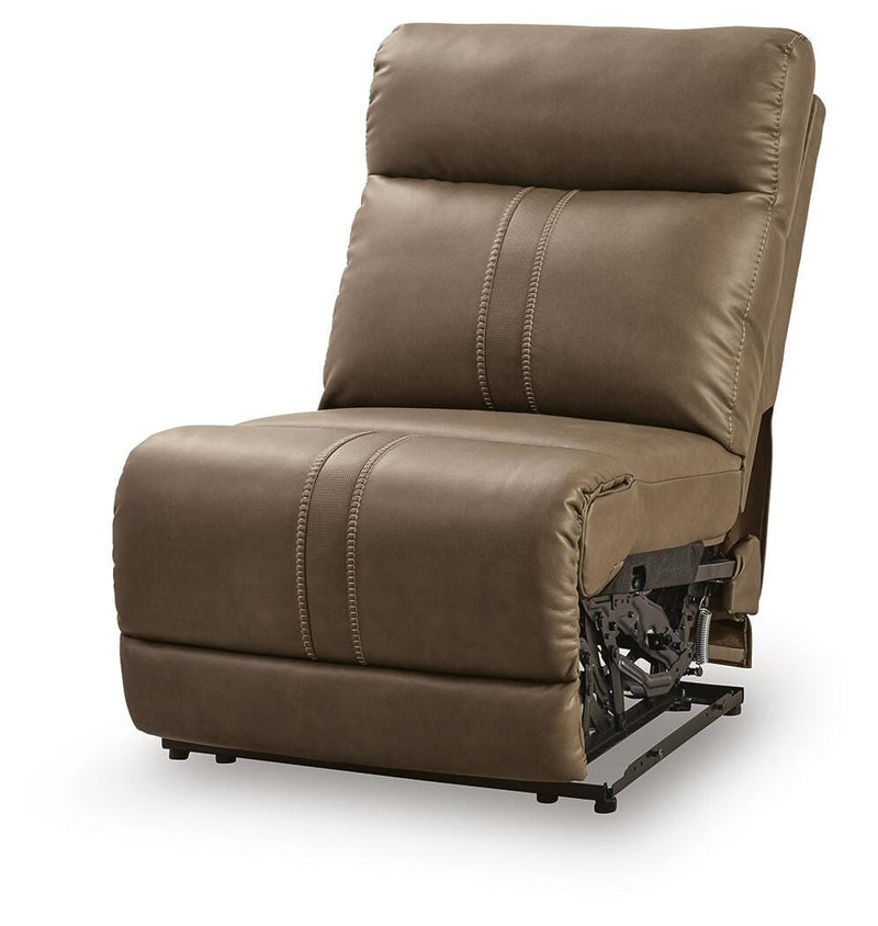 Max-Media Power Reclining Sectional with Audio Consoles
