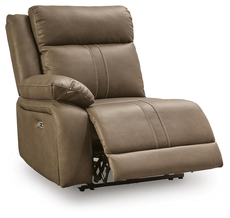 Max-Media Power Reclining Sectional Loveseat with Audio Console