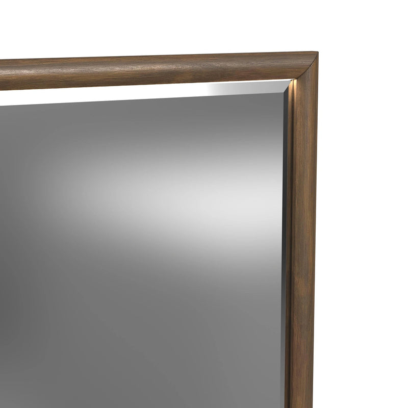 Brisbane UPH Bedroom Set with Boucle Beige and LED in Brown
