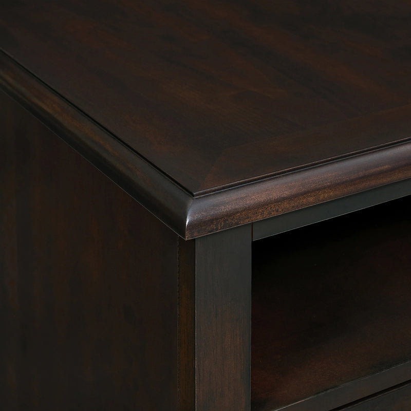 Wagner Chairside Table with USB in Cherry