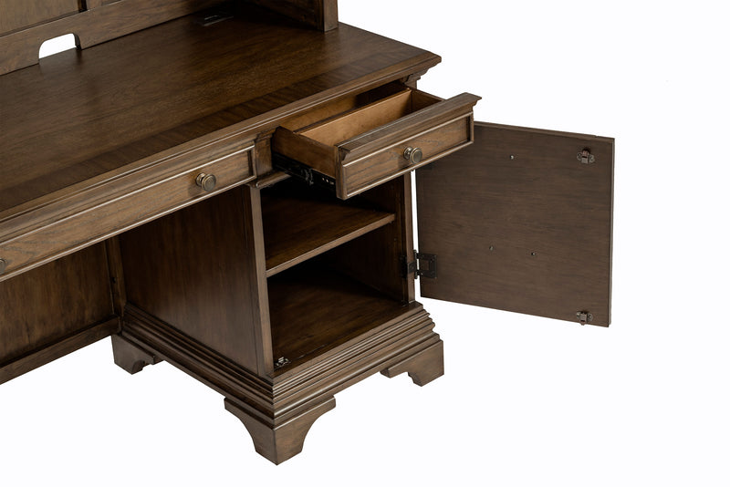 Hartshill Credenza Desk with Hutch