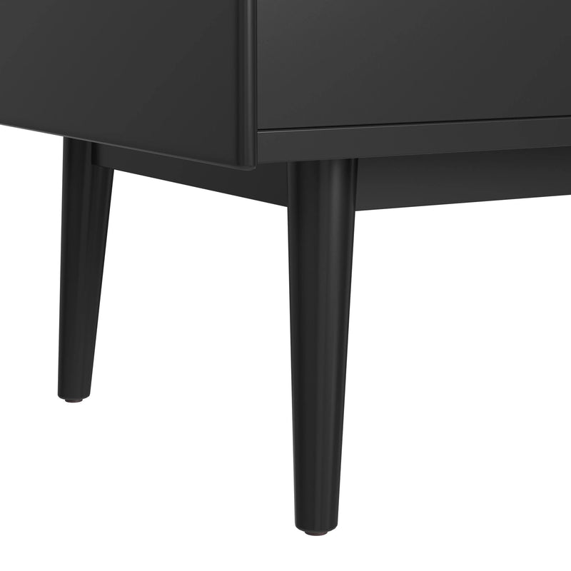 Lanette Coffee Table with White Marble and Lift-Top in Black