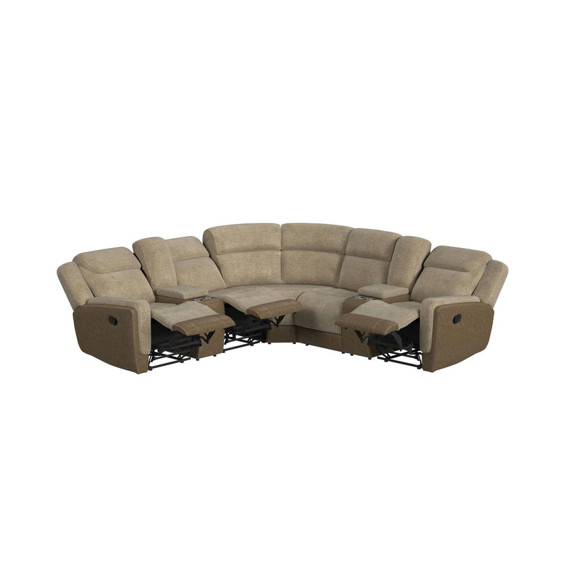 Hornet 3PC Sectional Set with Console and 2 Recliners