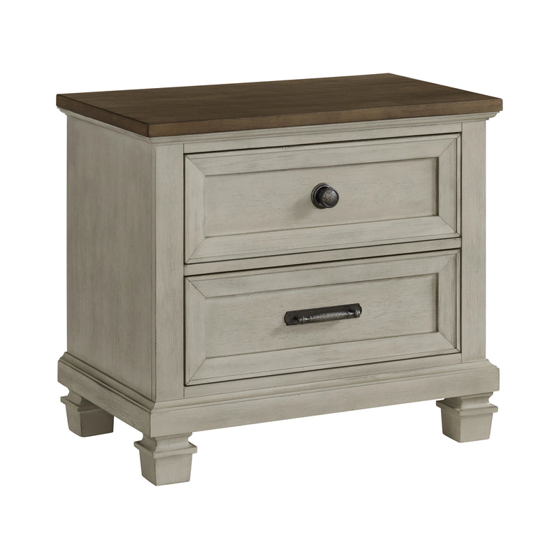Farmington Bedroom Set in Medium Brown and Washed Stone