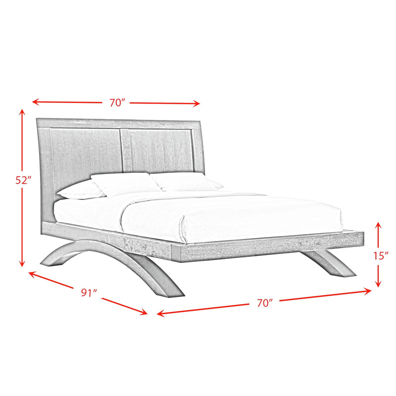 Allan Bedroom Set with 2 Nightstands in Black