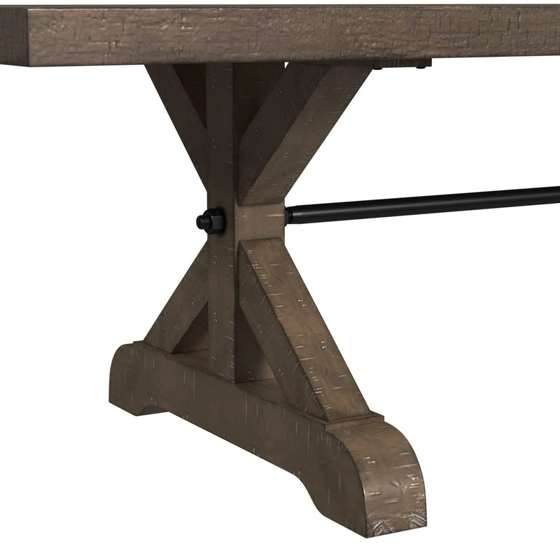 Yellowstone Dining Table with 2x12"" Leaves in Medium Brown