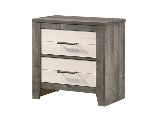 Crown Mark Furniture Rhett 2 Drawer Nightstand in Gray image
