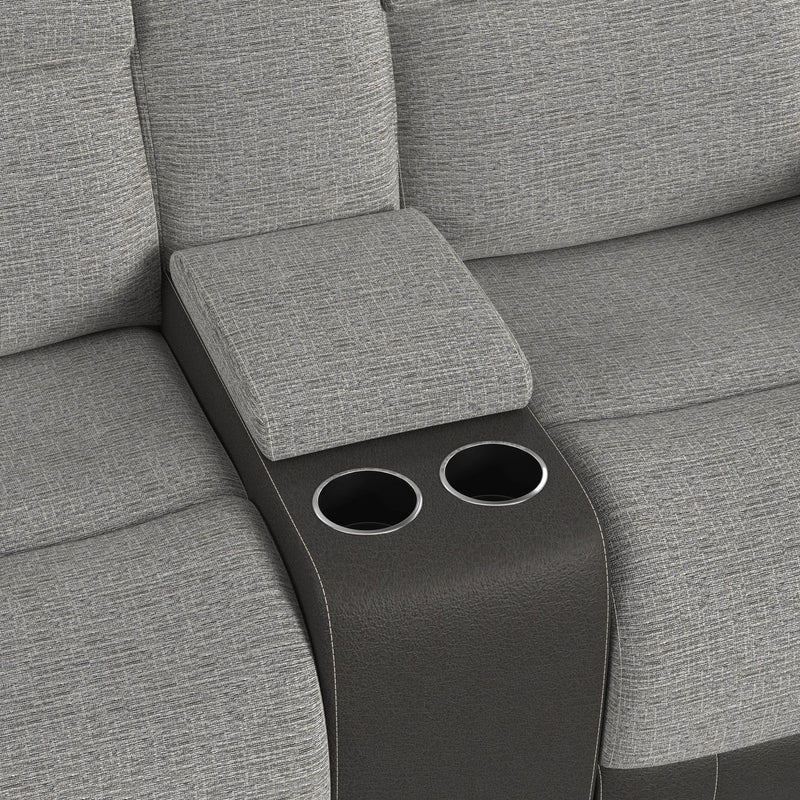 Hornet 3PC Sectional Set with Console and 2 Recliners