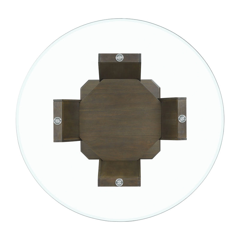 Dapper 5PC Round Dining Set in Walnut-Table & Four Chairs