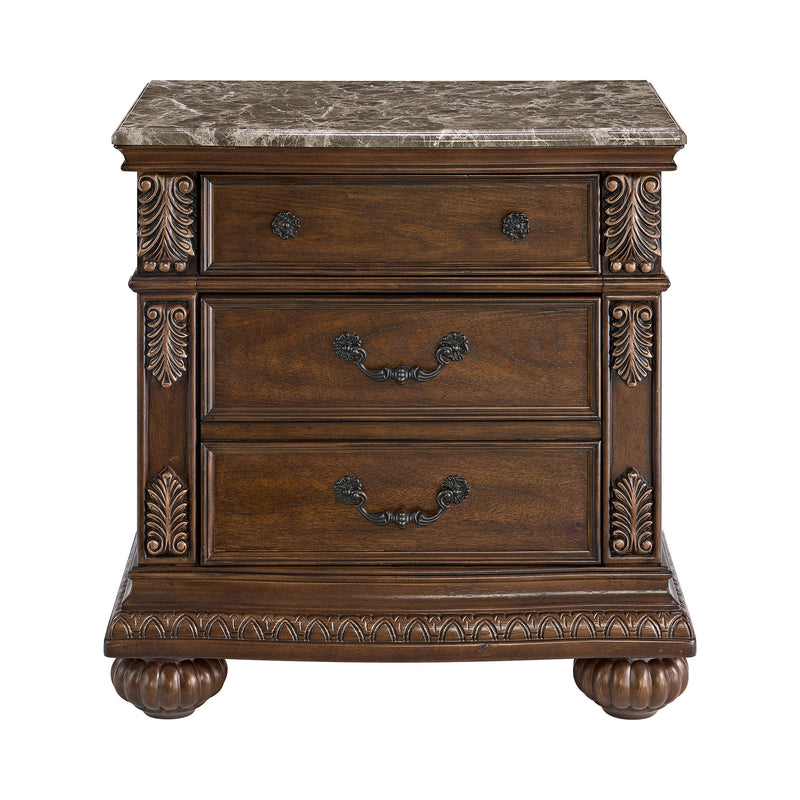 Cadenza Nightstand with USB-C in Brown