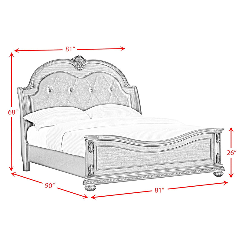 Cadenza UPH Bed with Black PU in Brown