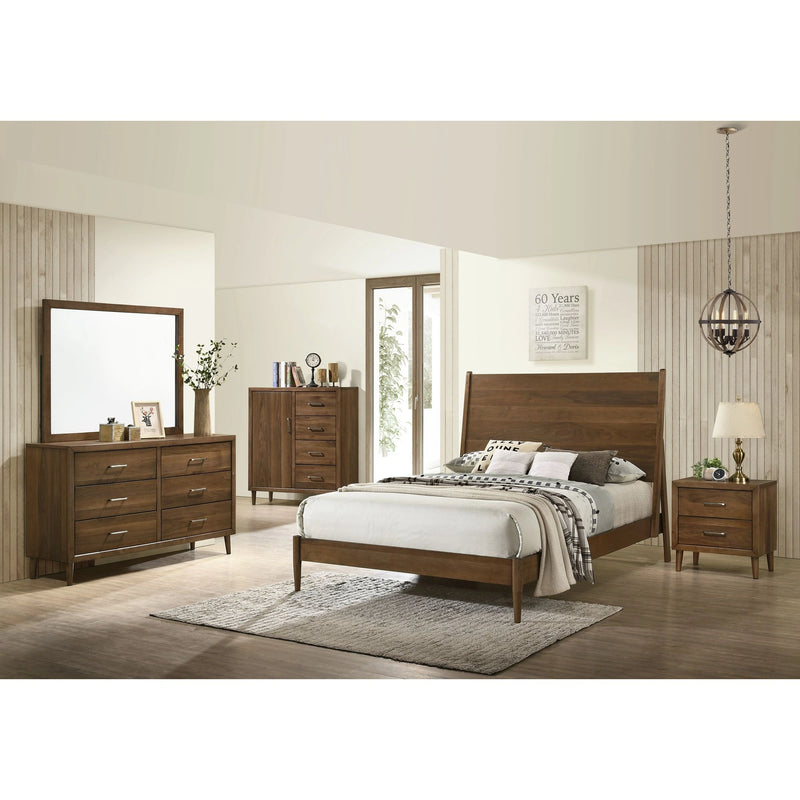 Malibu Panel Bed in Walnut