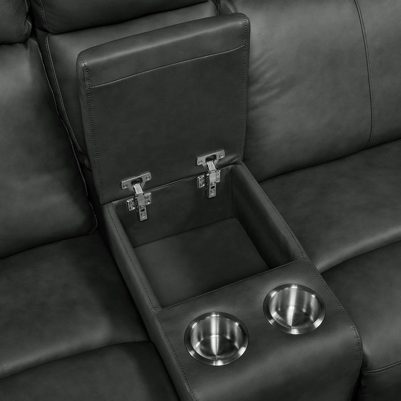 Mustang P3 Loveseat with Console in Aline