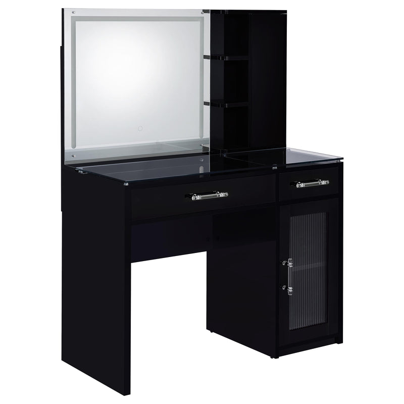 Flora Makeup Vanity Table with LED Mirror and Stool