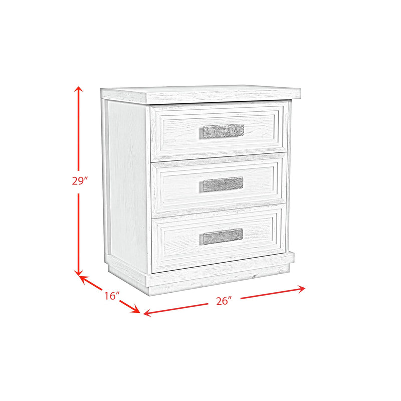 Avalanche Storage Bedroom Set in Antique White