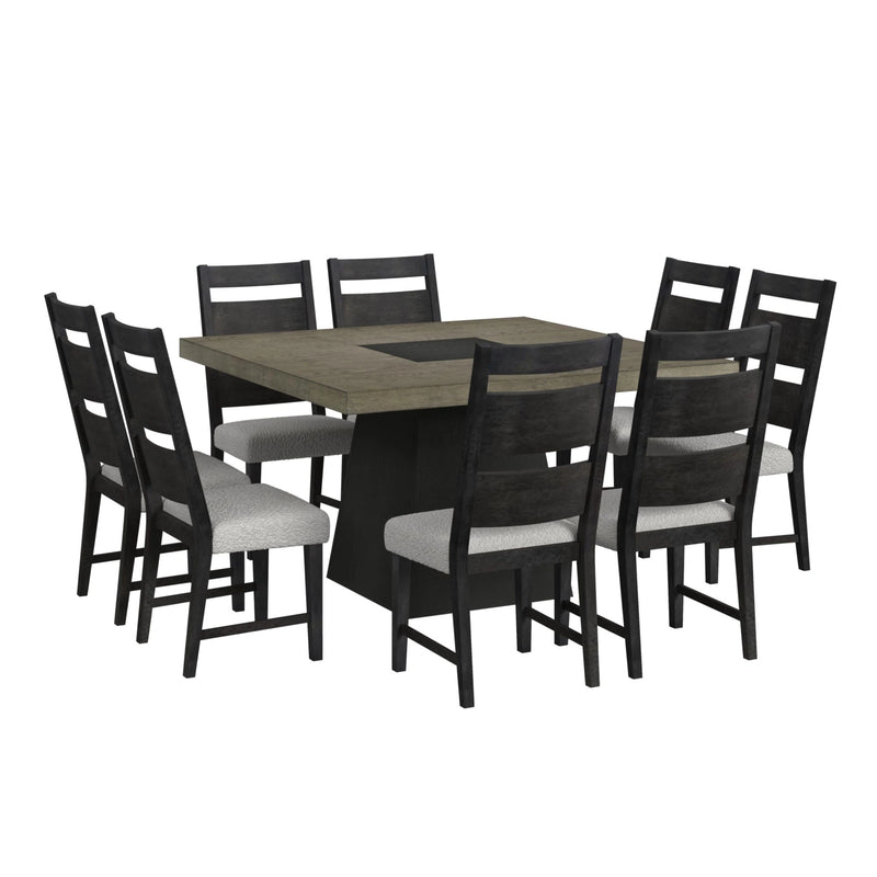 Jemma Square Table w/ Grey Top & Dark Espresso Base