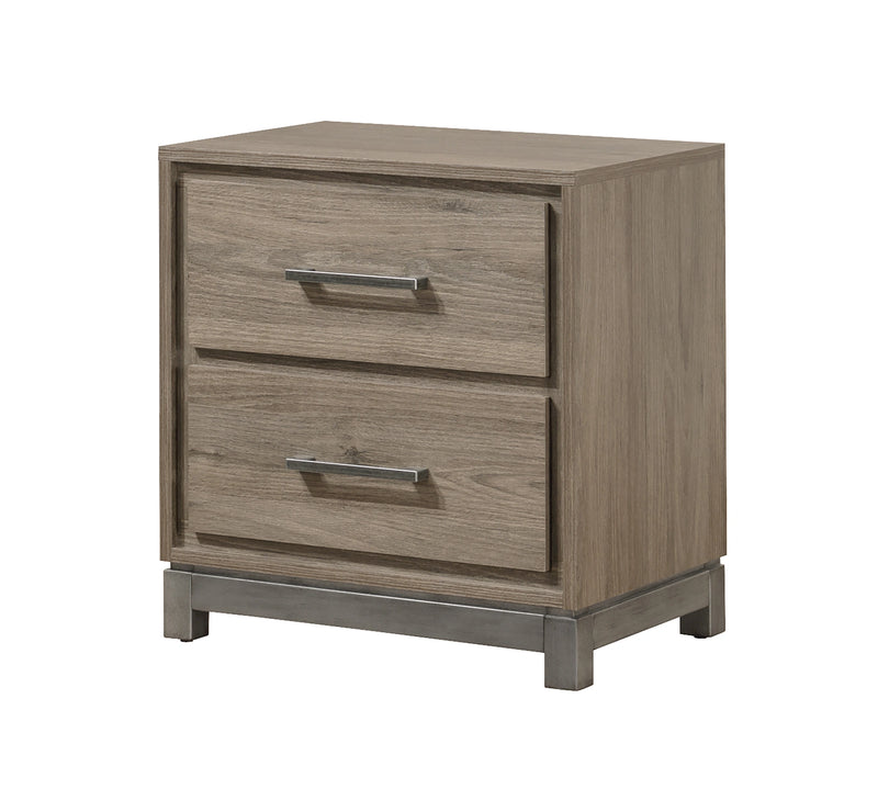 Crown Mark Furniture River 2 Drawer Nightstand in Brown image