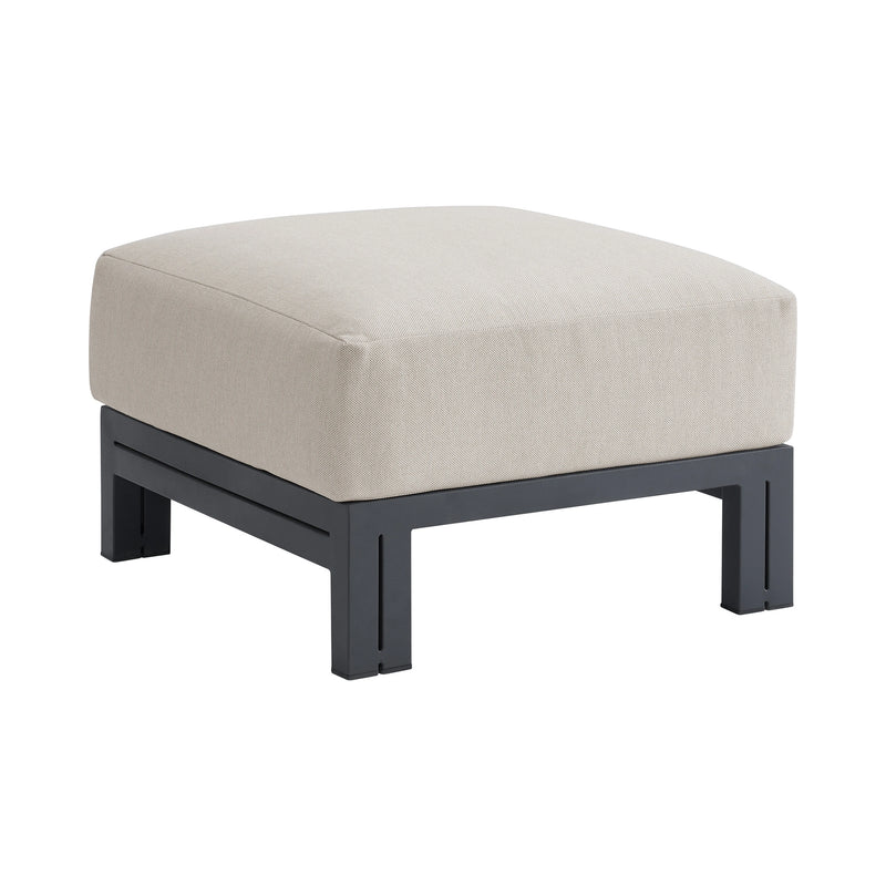 Playa Ottoman - Dark Grey and Olefin Beige